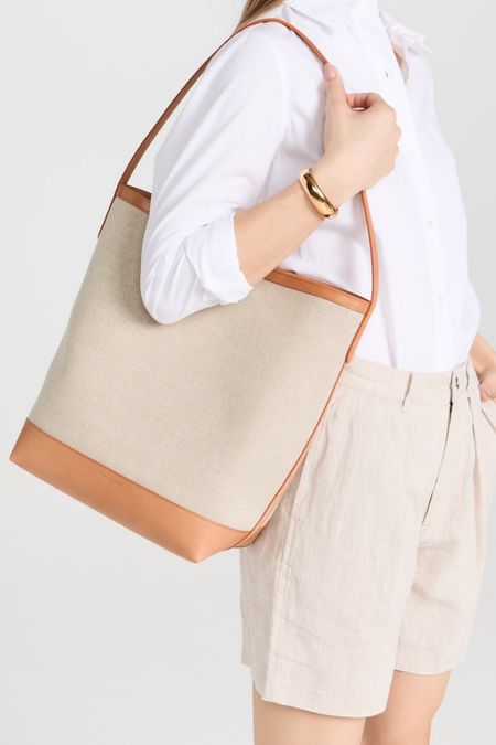 Love the new spring combo of the Mansur Cabas tote!  You can find my full bag review here: https://www.brooklynblonde.com/mansur-gavriel-everyday-cabas-bag-review/