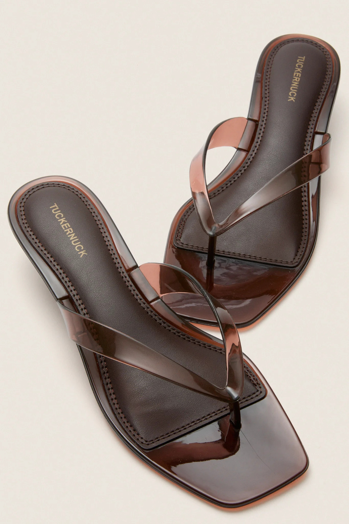 Dark Brown Gaia Jelly Heels | Tuckernuck (US)