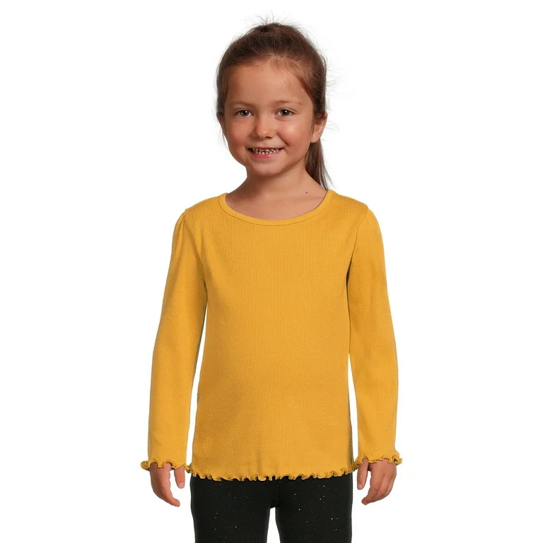 Garanimals Toddler Girl Ribbed Long Sleeve Top, Sizes 12M-5T | Walmart (US)