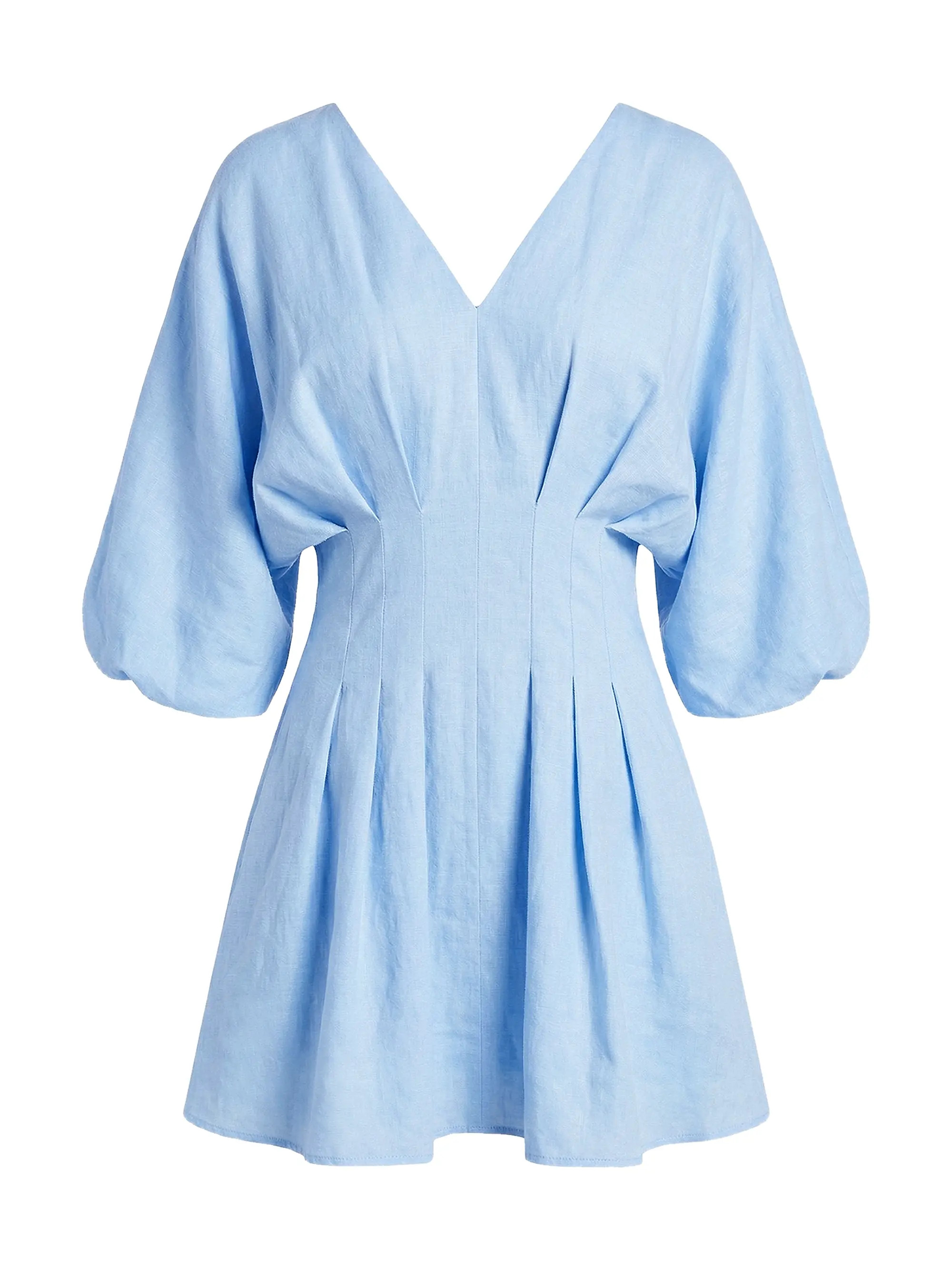 Nicholas the Label Nicoline Linen Pleated Minidress | Saks Fifth Avenue | Saks Fifth Avenue