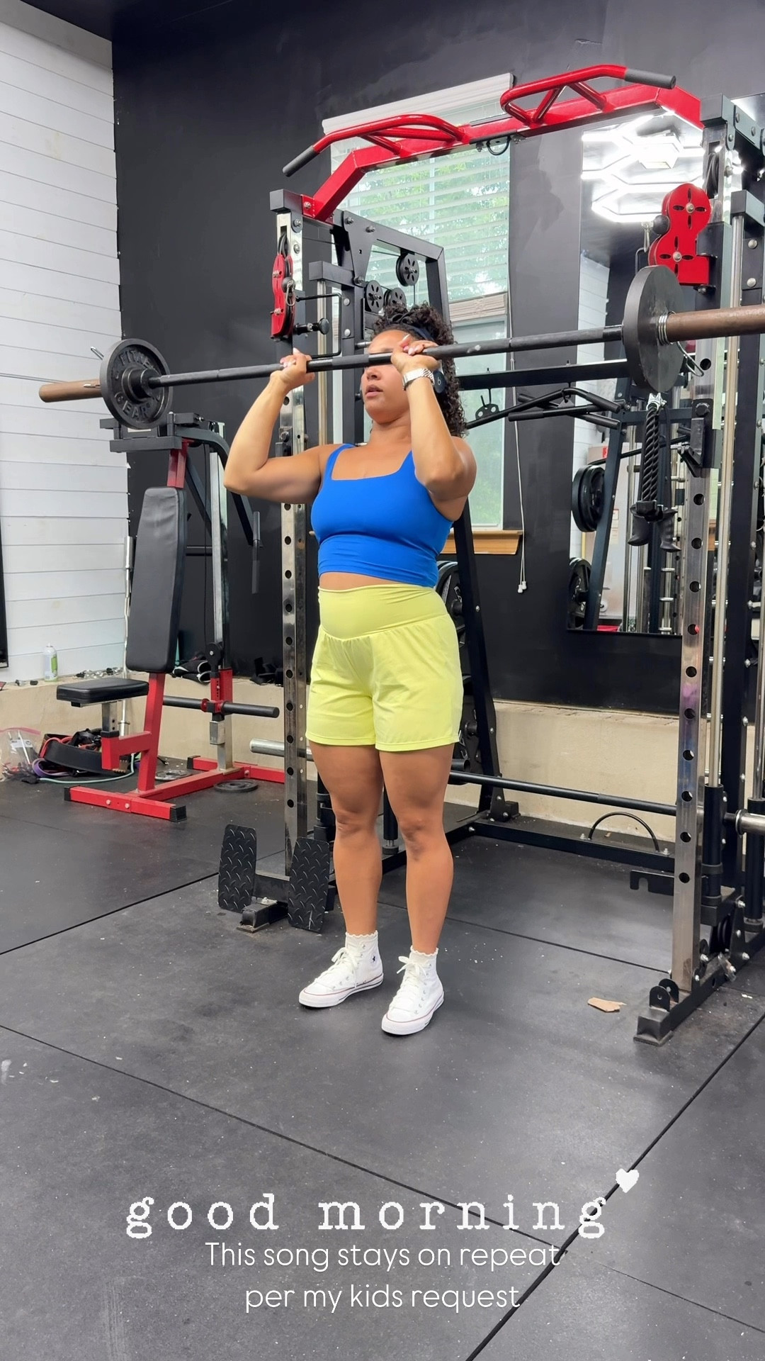 Wearing a medium in the shorts and large sports bra! A lot of our garage gym is tiktok shop and FB marketplace linked what I could 

#LTKSeasonal #LTKActive #LTKShoeCrush
