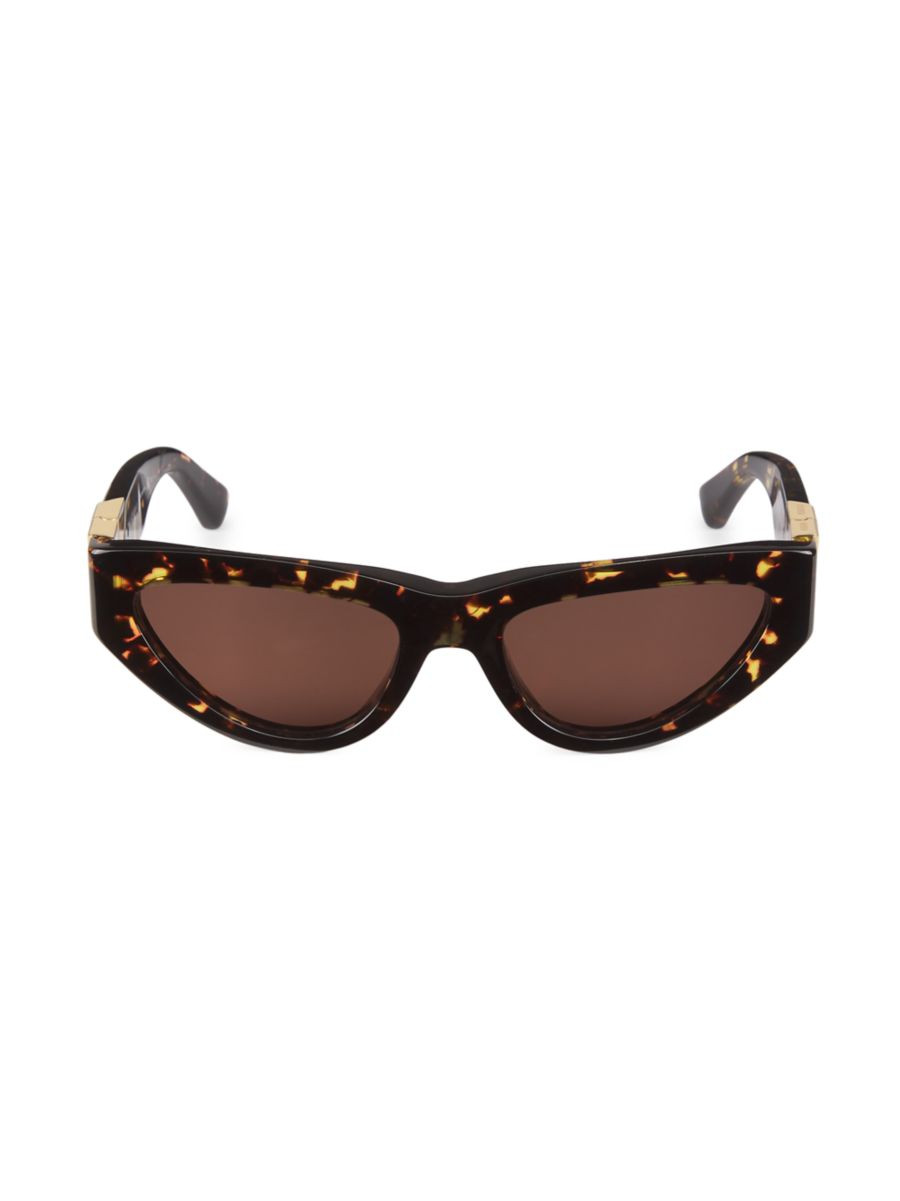 Bottega Veneta Triangle Acetate 55MM Cat-Eye Sunglasses | Saks Fifth Avenue