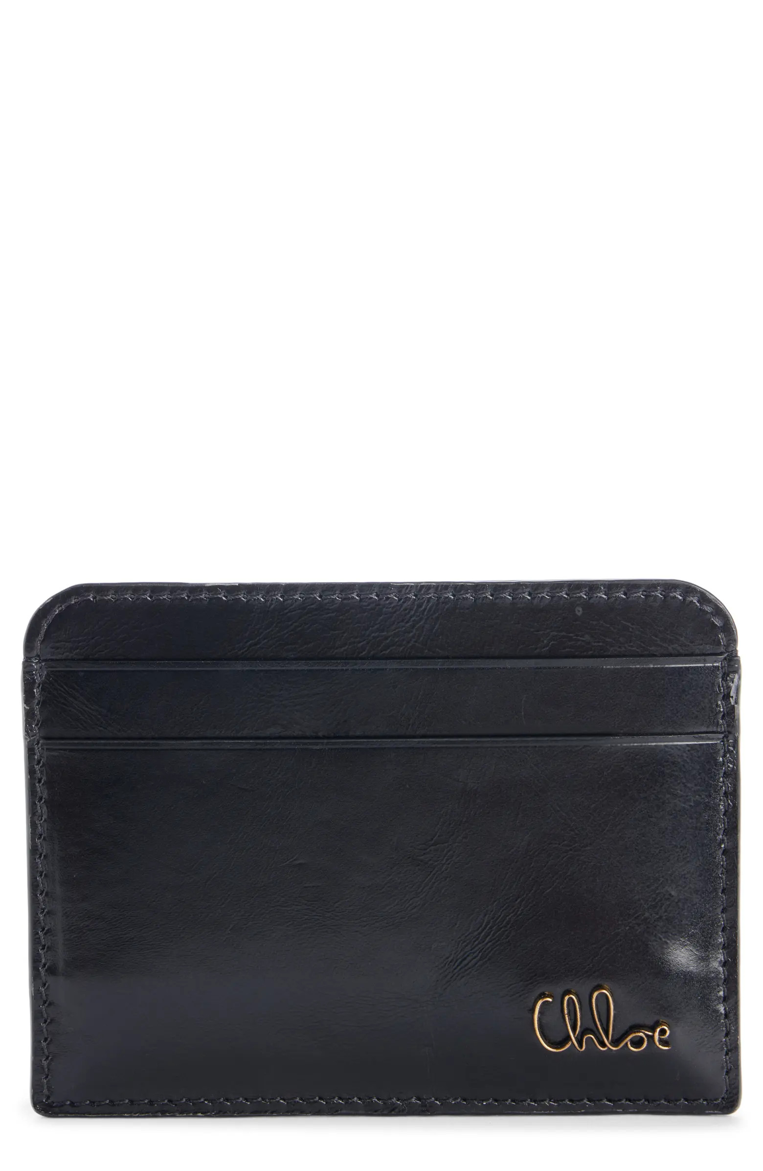 Chloé Iconic Shiny Leather Card Case | Nordstrom | Nordstrom