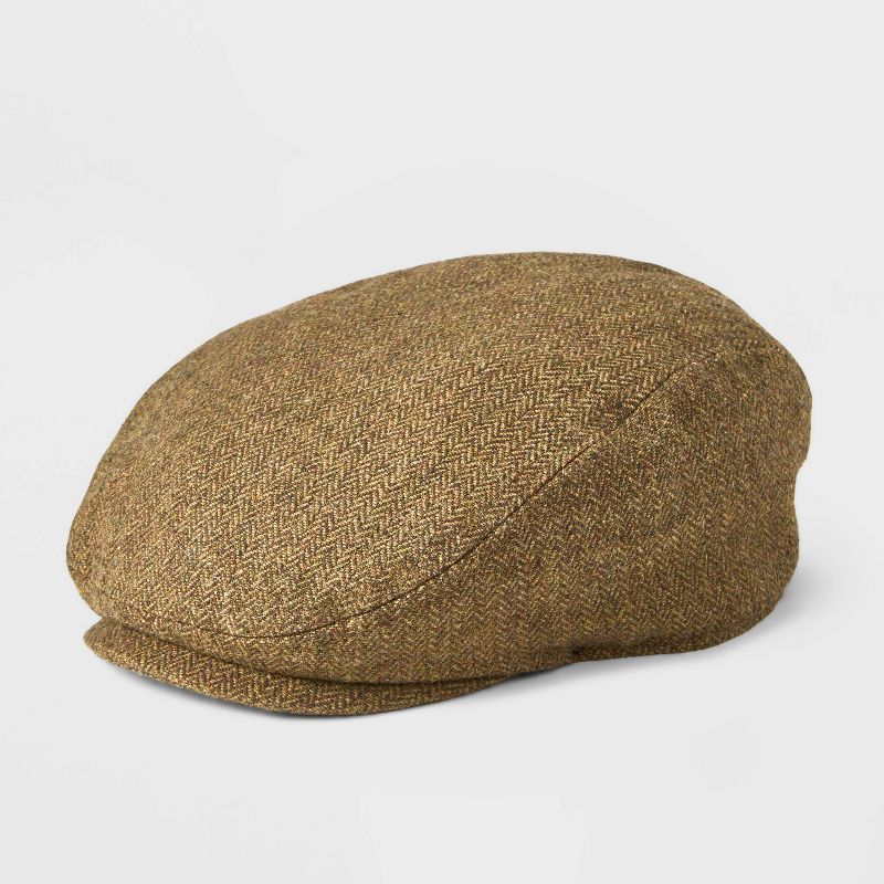 Toddler Boys' Herringbone Newsboy Hat - Cat & Jack™ Brown | Target