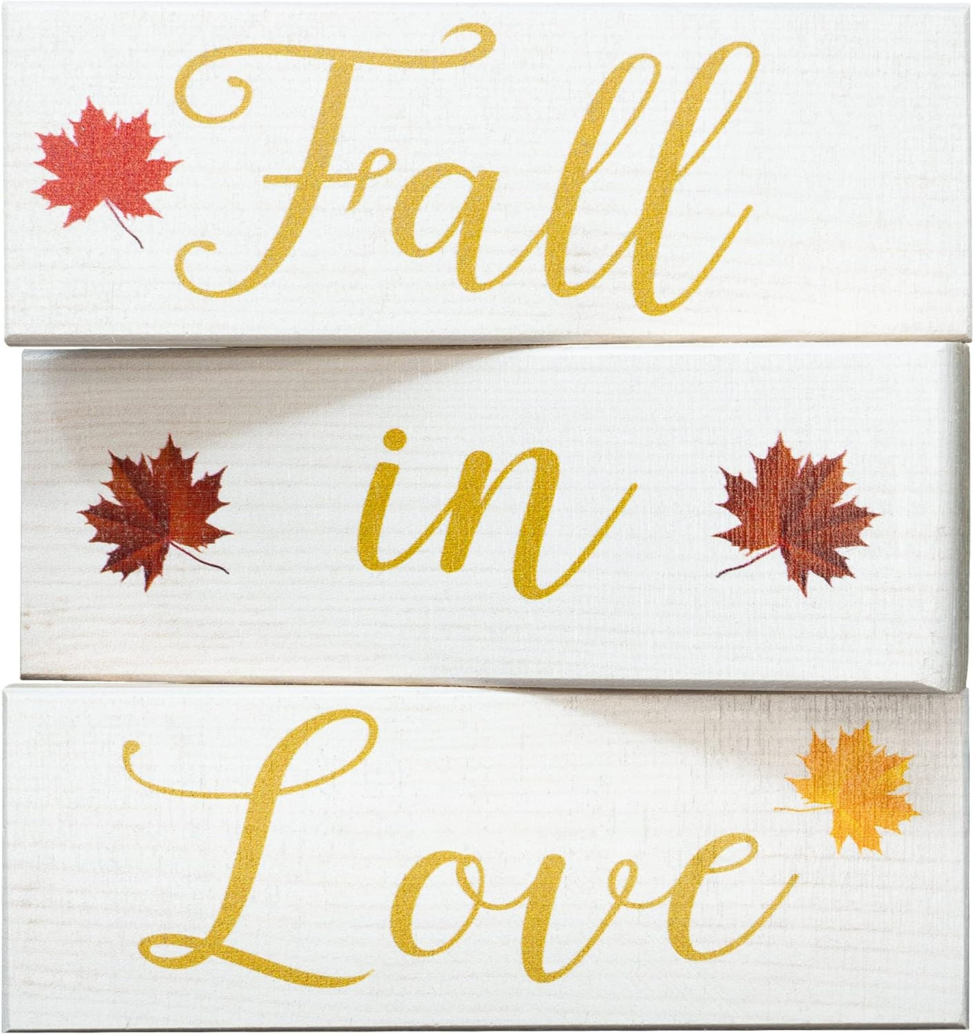 JennyGems Fall in Love Wood Blocks Signs, Fall Decor, Fall Tiered Tray Decor, Fall Mantel Decorat... | Amazon (US)