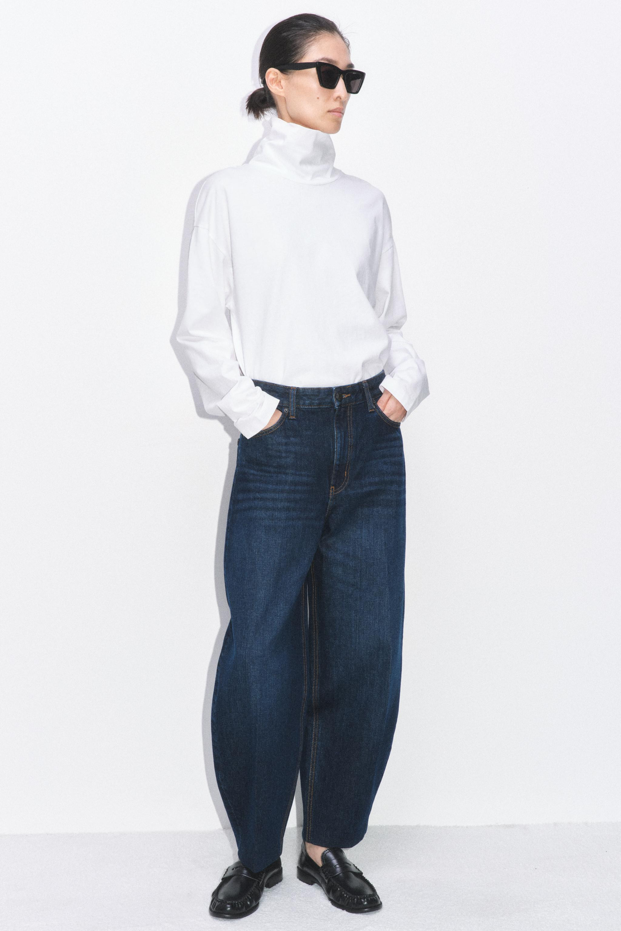 ZW COLLECTION BARREL HIGH-WAIST JEANS | Zara US