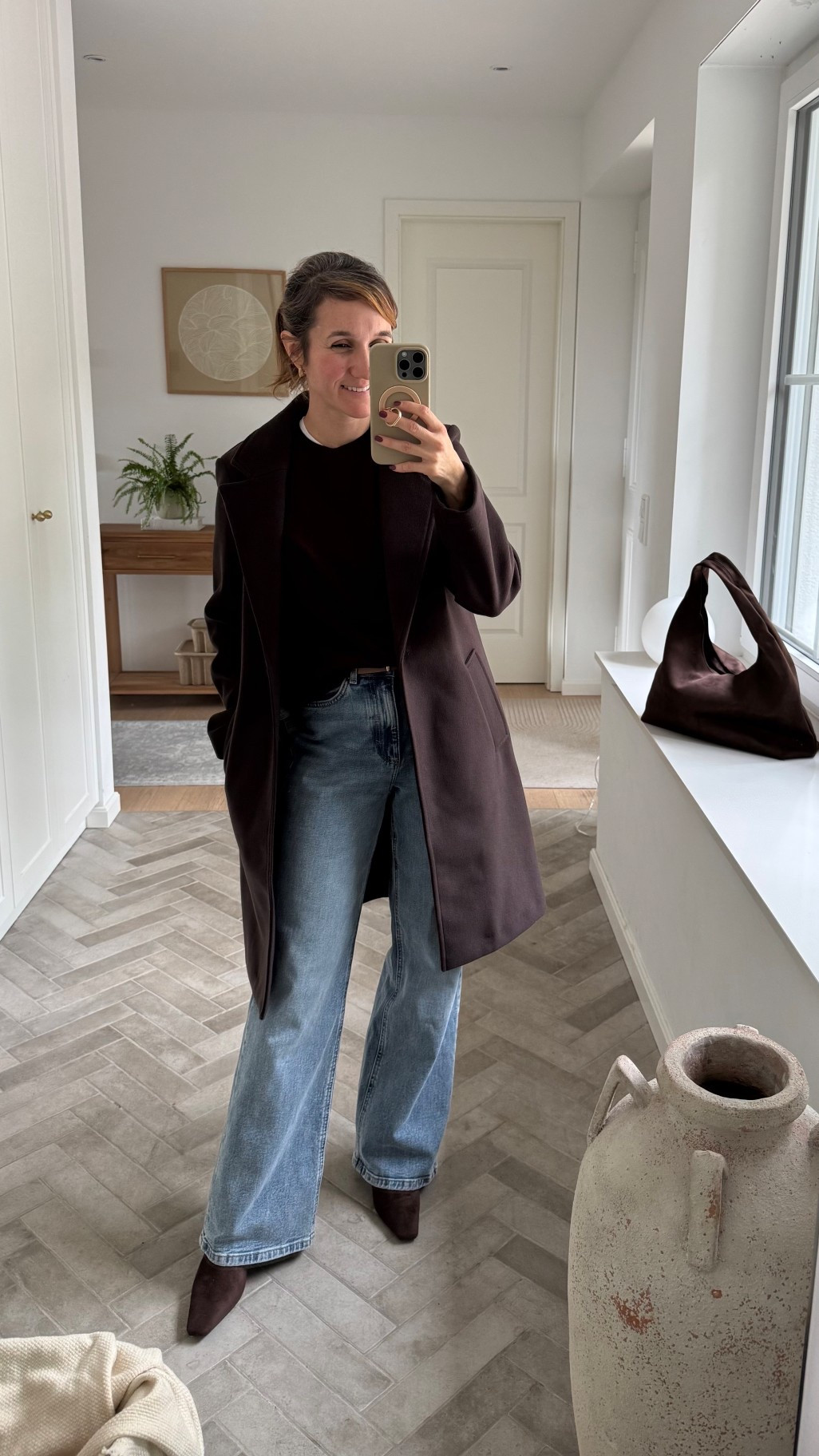 Hab mich am Ende für dieses Outfit entschieden um zum Trompeten Konzert unseres Sohnes zu gehen 🥰 Trage beim Mantel Größe XS und bei der Wide Leg Hose Größe 27 und Länge 30 bei 163cm

#LTKjeans #LTKdeutschland #LTKautumn