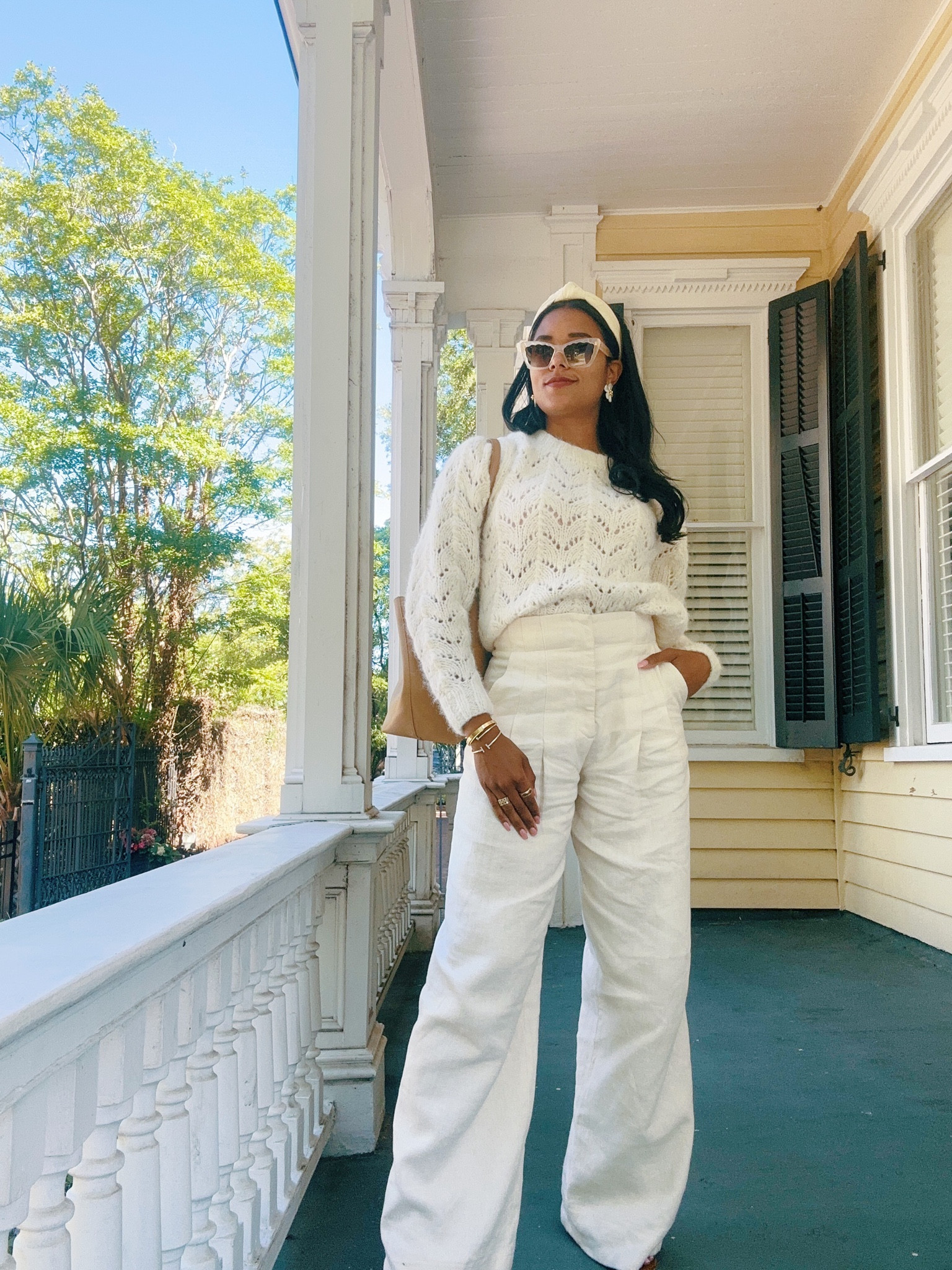 Off white spring look for cool weather. Spring sweater, cream linen pants 

#LTKFind #LTKworkwear #LTKSeasonal