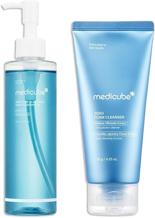medicube Double Cleansing Duo for Flawless Glass Skin: Zero Pore Blackhead Cleansing Oil and Zero... | Amazon (US)