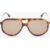 Victoria Beckham Acetate Aviator Sunglasses In Tortoise - Size UK | Victoria Beckham US