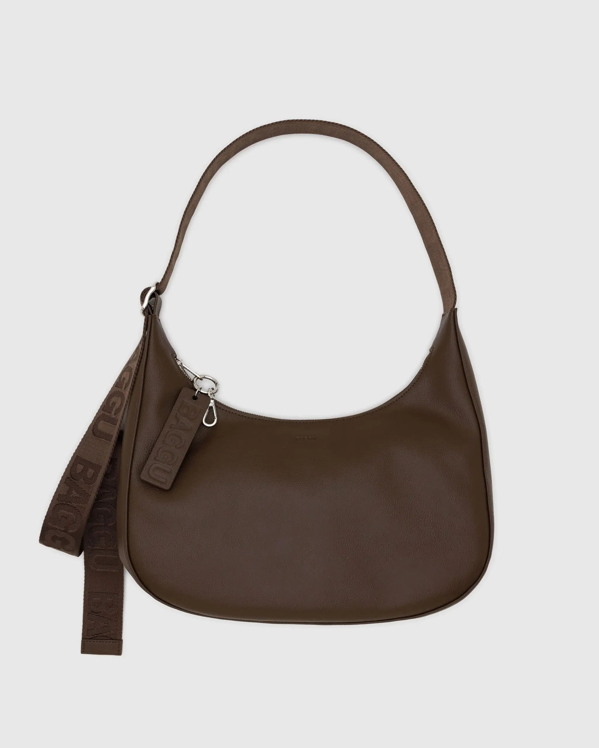 Medium Recycled Leather Crescent Bag | BAGGU