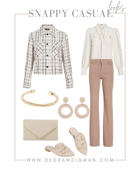 Fall outfit for work or play✨ This snappy causal fall outfit is perfect for work & can easily transition to happy hour 🍸

Shacket // flare jeans  // Mules  // clutch purse // white blouse  // 

#falloutfit #casualfalloutfit #snappycasual #booties #h&m #flarejeans #shacket #plaidshacket #ltkfall 

#LTKworkwear #LTKSeasonal #LTKstyletip