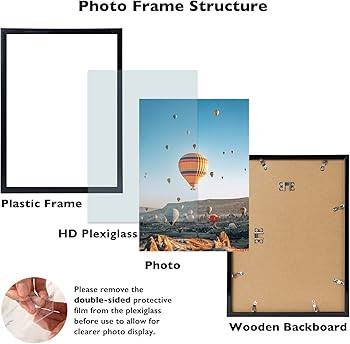 13x17 Black Picture Frame Set of 3, Horizontal and Vertical Formats for Wall Hanging, 13 x 17 Wal... | Amazon (US)