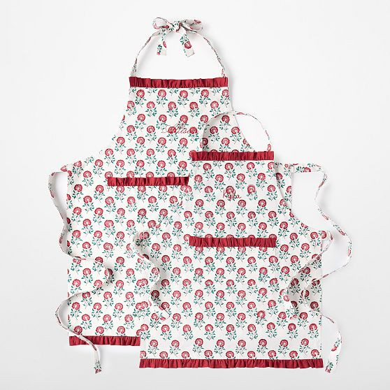 Block Print Ruffle Apron | Mark and Graham