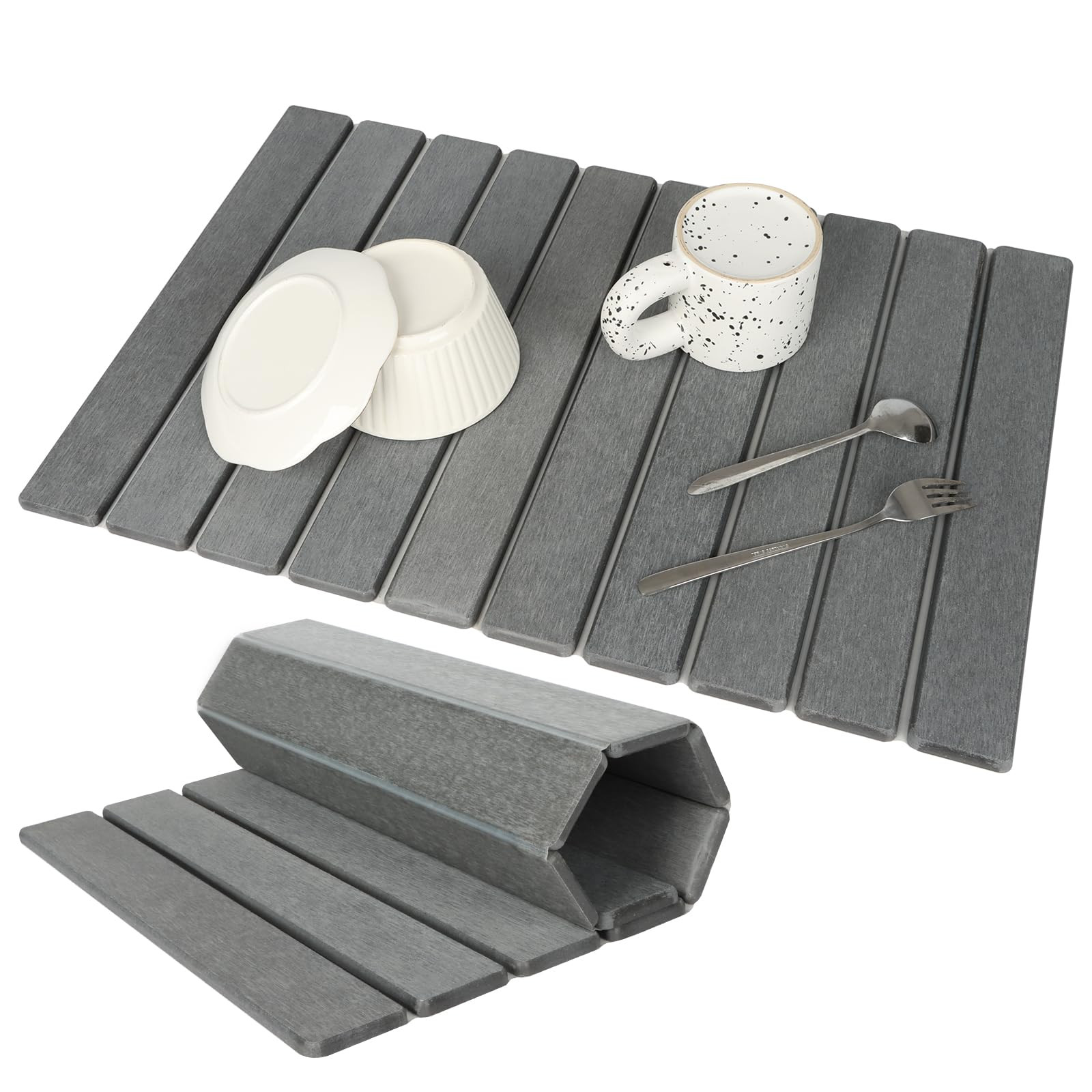 Large Stone Dish Drying Mat for Kitchen Counter, Eco-friendly, Instant Drying Pad,Diatomaceous Ea... | Amazon (US)