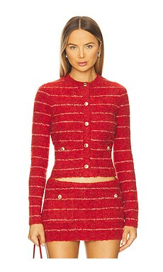 GUIZIO Carline Cardigan in Red from Revolve.com | Revolve Clothing (Global)