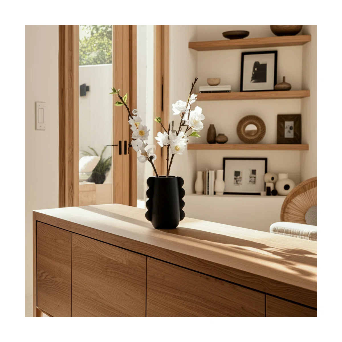 7" Decorative Dolomite Vase Contemporary Eared Flower Vases for Home, Office Decorative Table | Wayfair North America