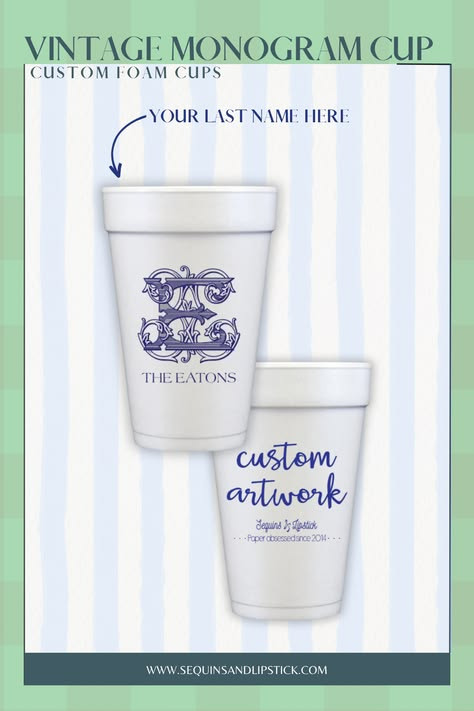 Sip in style with our custom vintage monogram cups! Perfect for adding a personal touch to your desk, gifting to loved ones, or elevating your stationery collection.  

 #LTKSeasonal #LTKWedding