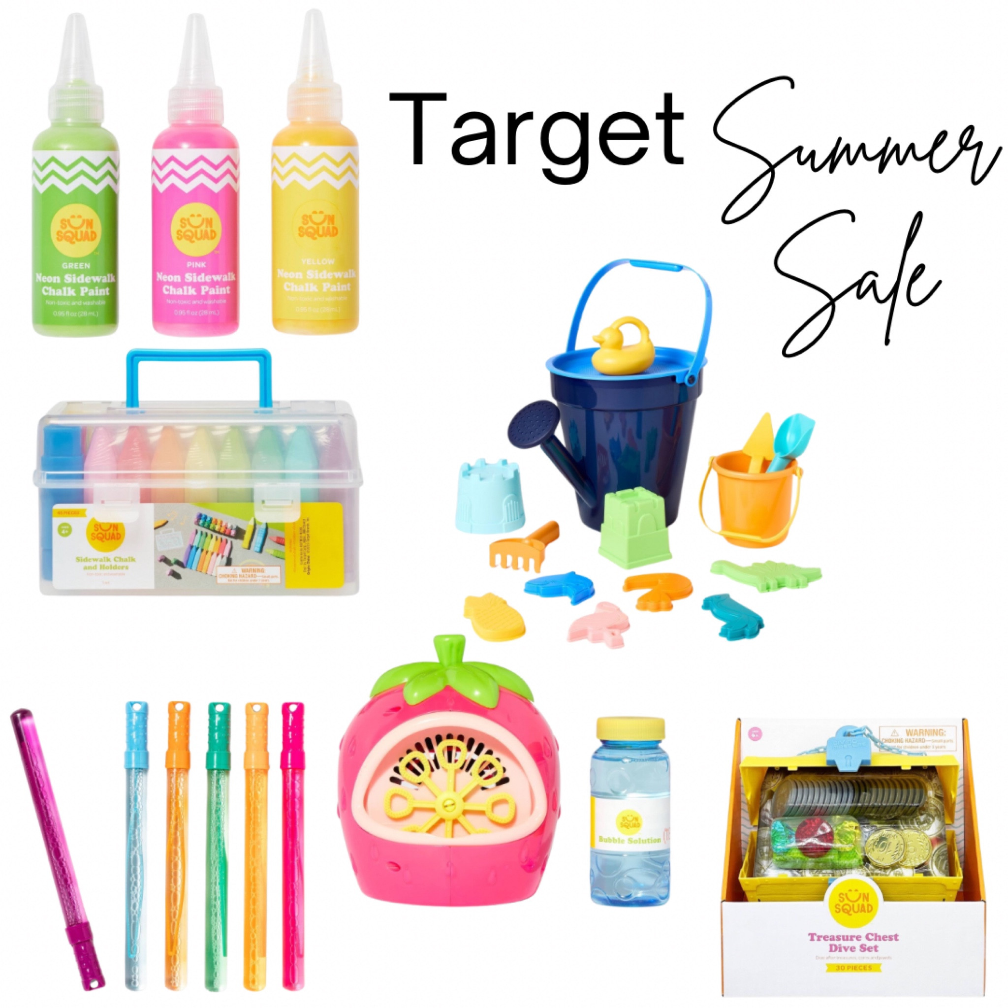 Summer toys sale from Target! Sun Squad!
#outsideactivities #bubbles #sidewalkchalk #swimming #kidstoys 

#LTKSwim #LTKKids #LTKSaleAlert