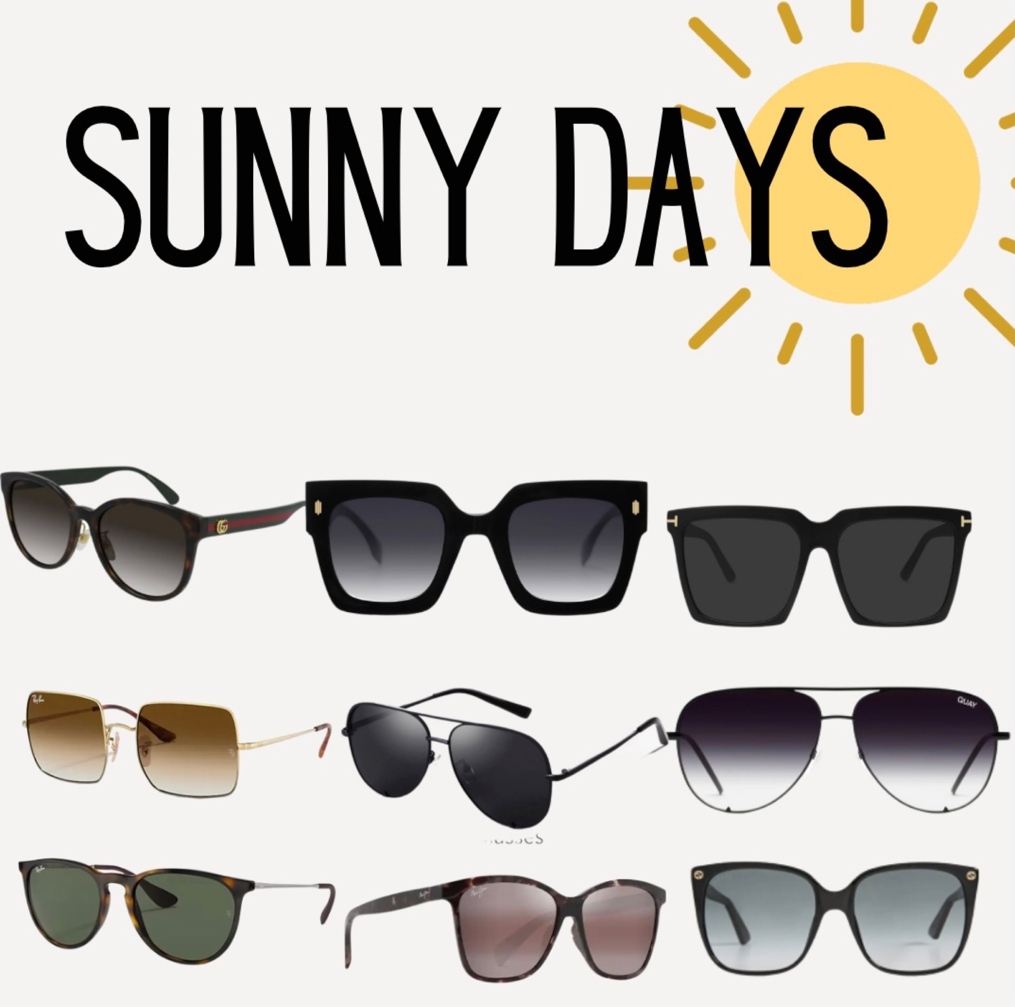 Perfect sunglasses for those sunny summer days! 
#sunglasses #summer #beach #vacation #style #rayban #quay 

#LTKunder50 #LTKSeasonal #LTKunder100