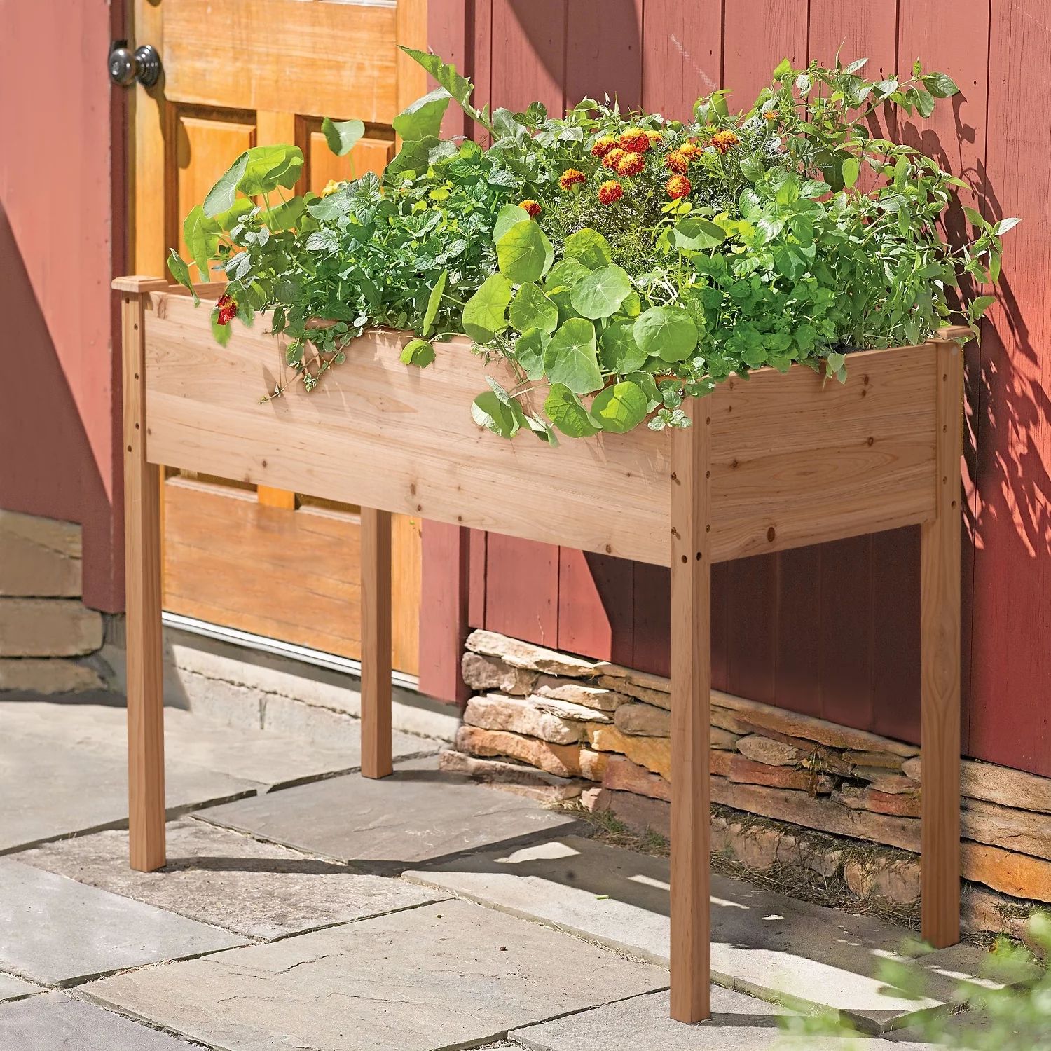 Lacoo Raised Garden Bed 46x22x30in Elevated Wood Planter Box Stand with Legs Outdoor Patio Garden... | Walmart (US)