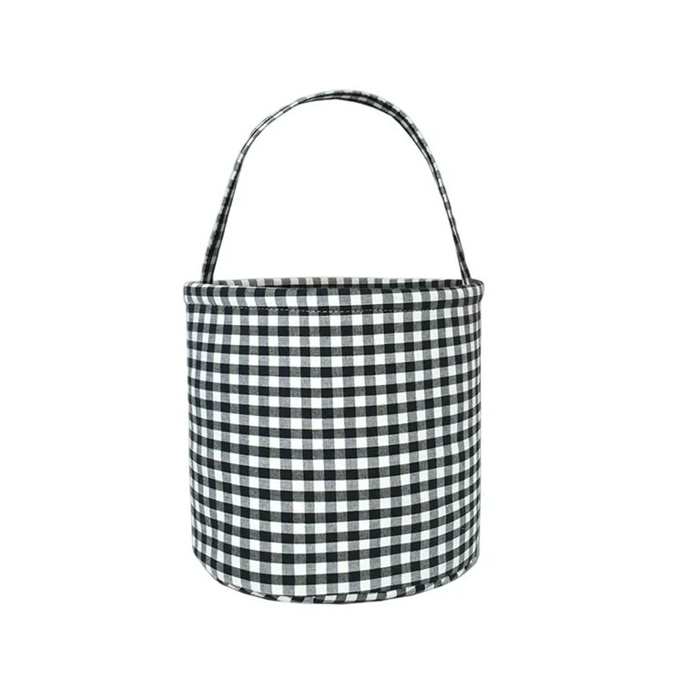 Uuiauoio Halloween Bags, Halloween Gingham Bags with Handle, Reusable Halloween Candy Basket Tote... | Walmart (US)