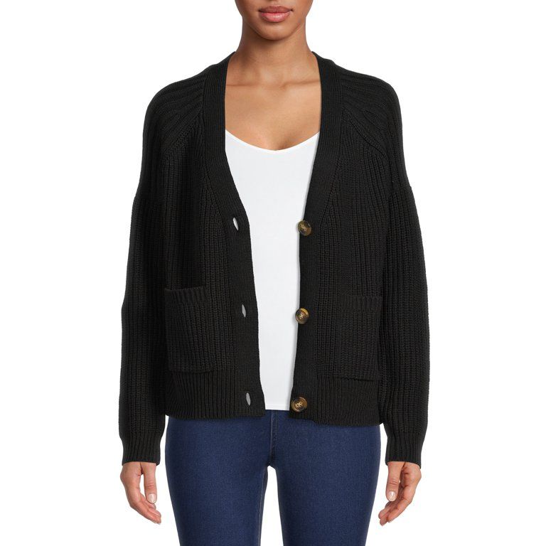 Time and Tru Women's Boyfriend Cardigan - Walmart.com | Walmart (US)