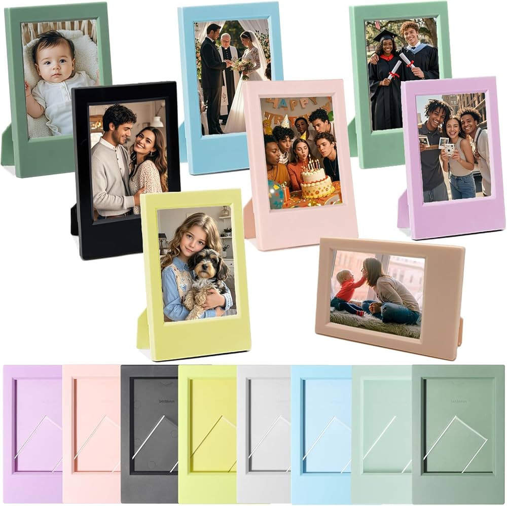 16 Pack 2x3 Picture Frames Bulk for Fujifilm Instax Mini Film, Small 2 by 3 Inch Tabletop Photo F... | Amazon (US)