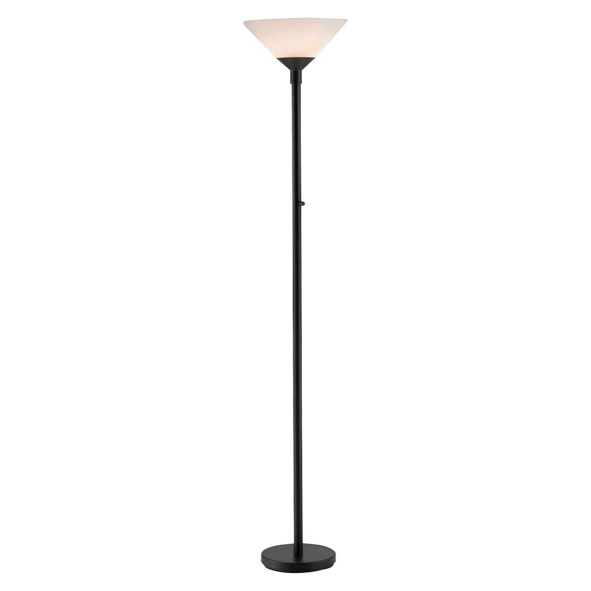 Aries Floor Lamp Black - Adesso: Ambient Lighting, Matte Finish, Frosted Shade, ETL Listed | Target