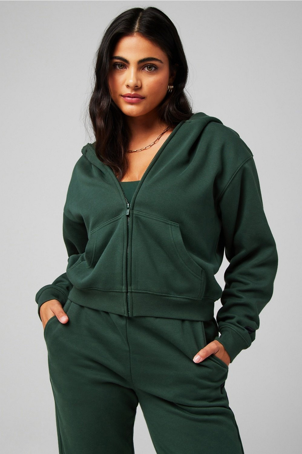 Cosy Fleece Full Zip Hoodie | Fabletics Europe