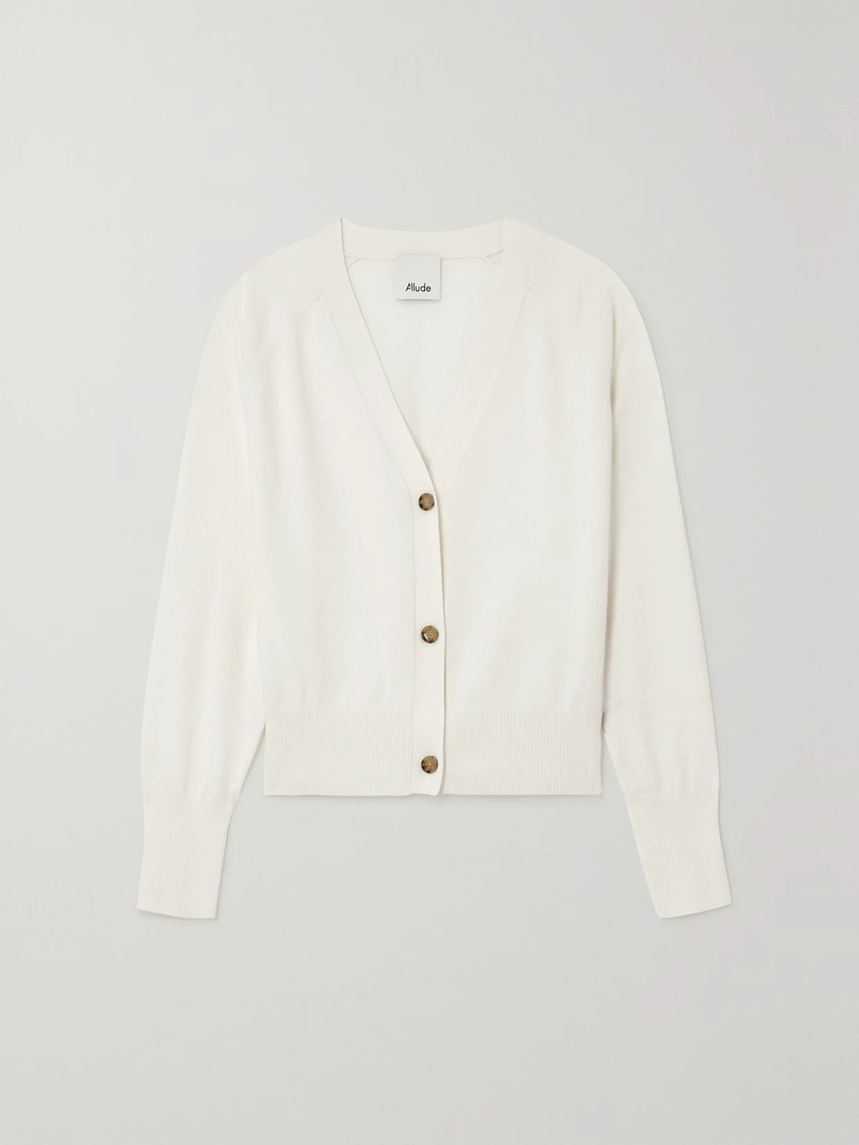 Allude - Cotton And Cashmere-blend Cardigan - Cream | NET-A-PORTER (US)