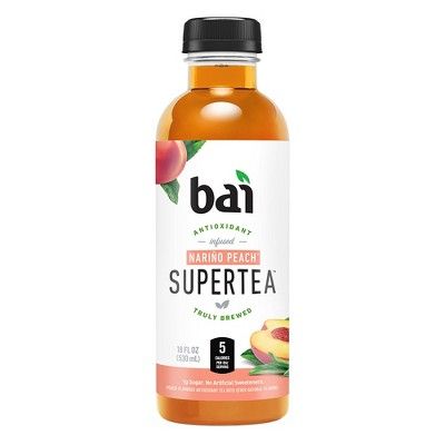 Bai Narino Peach Super Tea - 18 fl oz Bottle | Target