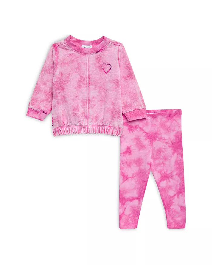 Girls' Cotton Blend Tie Dyed Crewneck Sweatshirt & Leggings Set - Little Kid | Bloomingdale's (US)