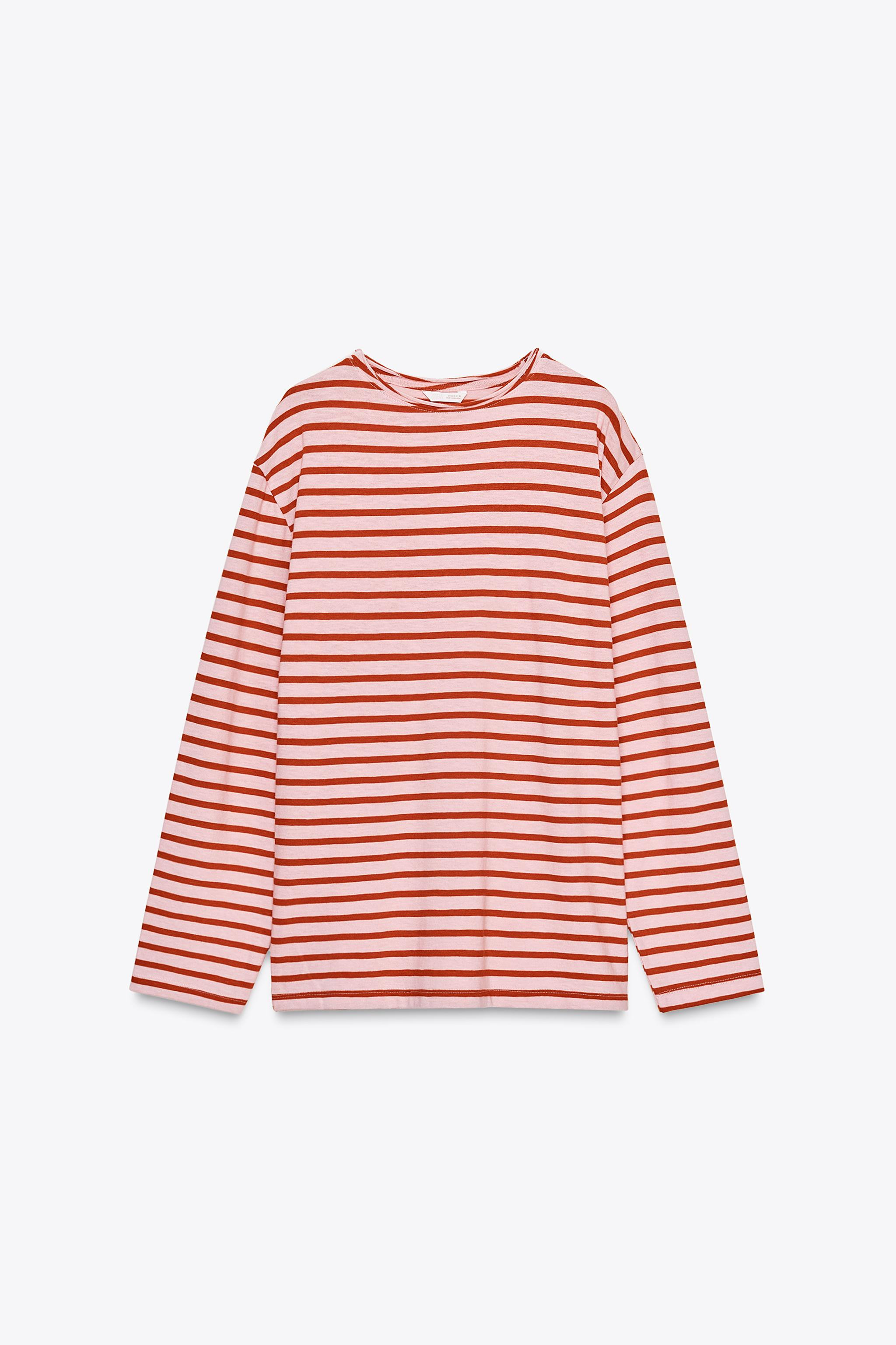 SLUB STRIPED COTTON T-SHIRT | Zara US