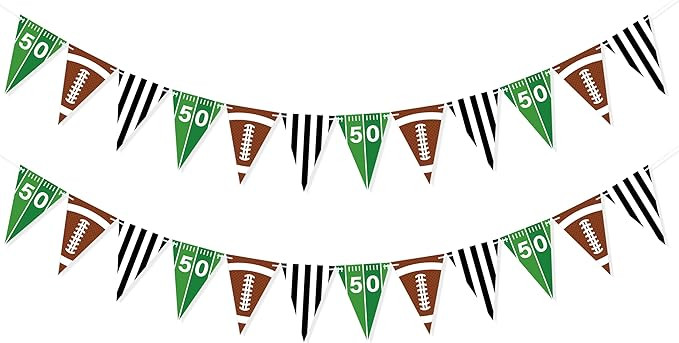 2 Pieces Football Garland Banner Football Party Decorations, Paper Football Pennant Flags America... | Amazon (US)