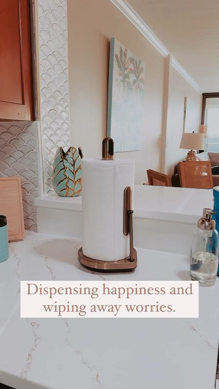Dispensing happiness and wiping away worries. 🧻

This photo doesn’t do the color of our new Simple Human paper towel dispenser justice 🤩 It’s a beautiful color of gold & no more fighting getting the roll on and off. 👏🏻 It goes perfectly with our newly updated kitchen  

#LTKstyletip #LTKfindsunder100 #LTKhome