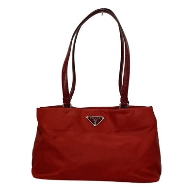 Auth PRADA - B11216 Red Nylon Leather Shoulder Bag | eBay | eBay US
