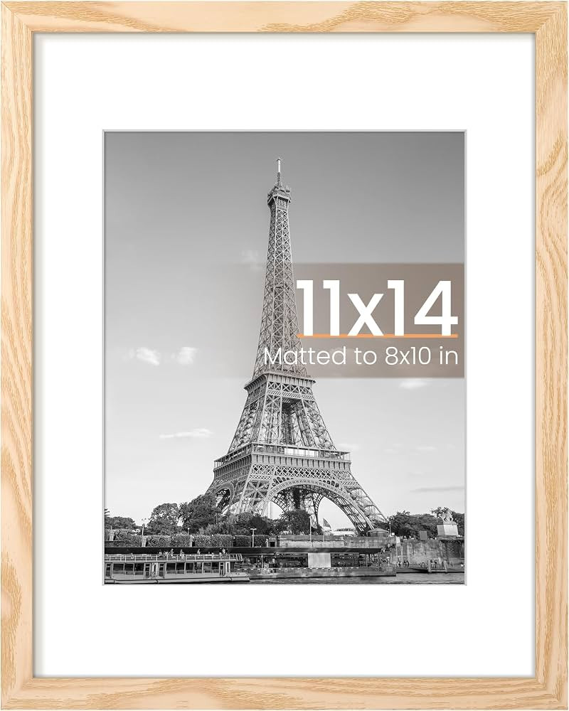 upsimples 11x14 Picture Frame, Display Pictures 8x10 with Mat or 11x14 Without Mat, Wall Hanging ... | Amazon (US)