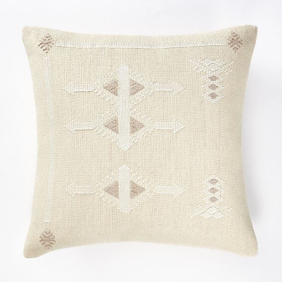 Moroccan Woven Pillow Cover, Ivory, 20""x20 | West Elm (US)
