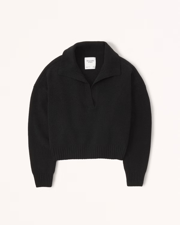 Women's Chenille Notch-Neck Sweater | Women's Tops | Abercrombie.com | Abercrombie & Fitch (US)