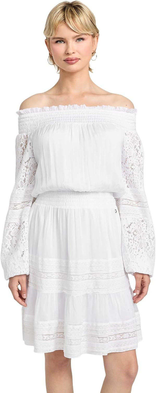 GUESS Audrey Off-the-Shoulder Mini Dress | Amazon (US)