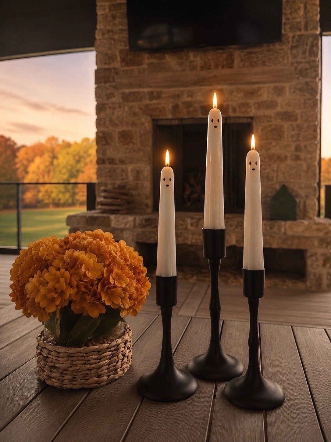 The cutest ghost candlestick holders that will sell out so fast. They are LED and look great for Halloween! 🎃

#LTKSeasonal #LTKHome