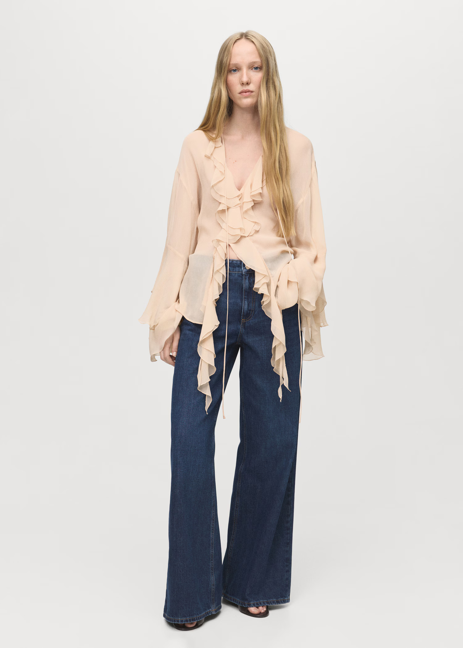 Low-rise wide-leg jeans - Women | MANGO USA | Mango (US/MX/AU)