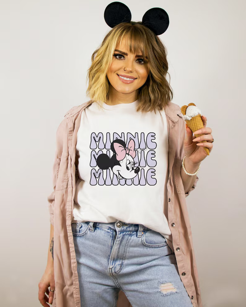 Minnie shirt - Minnie Mouse - Retro Disney shirt - Disney checkered shirt - Vintage Minnie | Etsy (US)