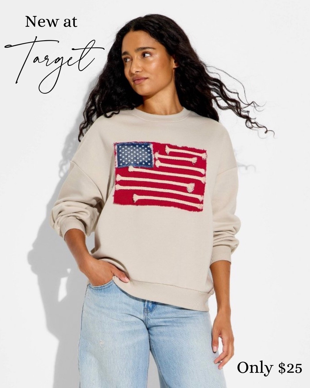 How stinking cute is this American Flag Sweatshirt from Target?! It’s only $25 and looks almost identical to a $168 designer version! 😮

#LTKootd #LTKmomlife #LTKSeasonal