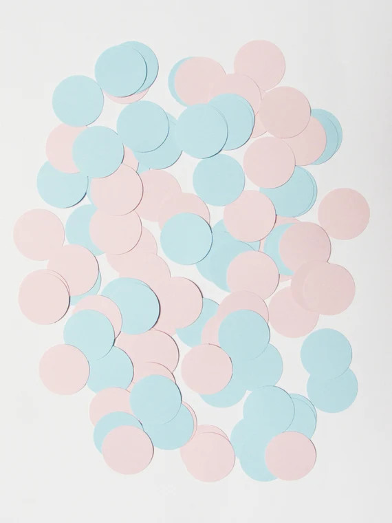 Pink and Blue Paper Confetti Circles  100 CT. Table Confetti | Etsy | Etsy (US)