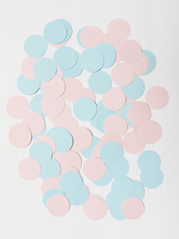 Pink and Blue Paper Confetti Circles  100 CT. Table Confetti | Etsy | Etsy (US)