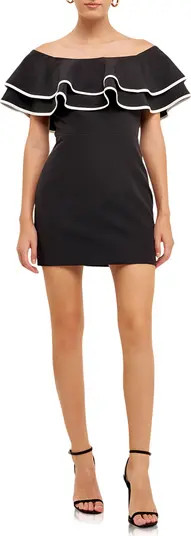 Off the Shoulder Ruffle Minidress | Nordstrom