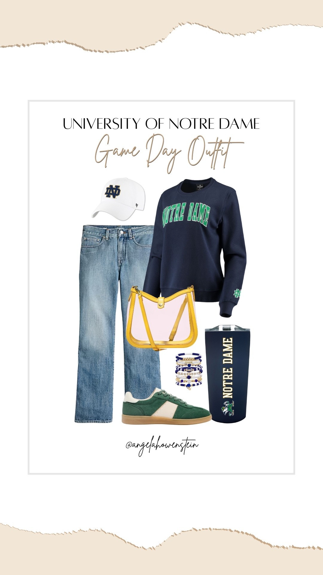 Game day ready ☘️💙💛 Cheering on the Irish in style with casual pieces that keep it comfy and spirited. Linked this full look plus a few other Notre Dame favorites I’m loving for the season!

#notredame #gamedayoutfit #collegestyle #ltkfallfashion #ltksportstyle #gameday 

#LTKActive #LTKStyleTip #LTKShoeCrush