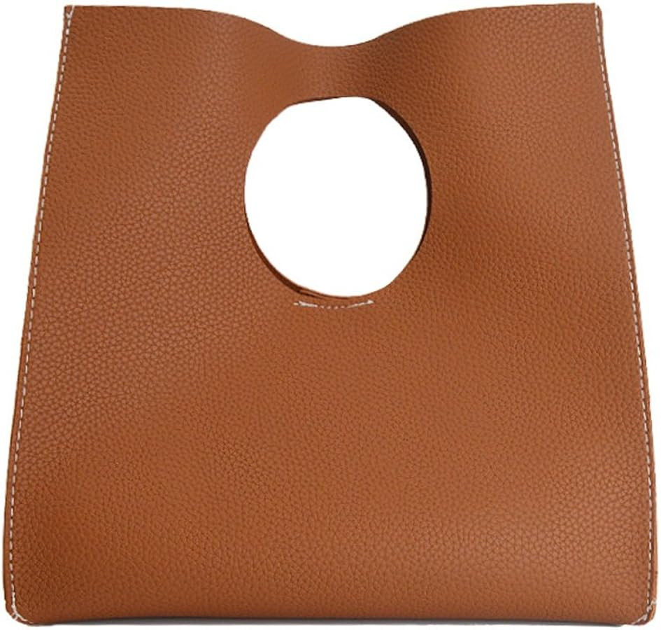 HOXIS Vintage Minimalist Style Soft Pu Leather Handbag Clutch Small Tote | Amazon (US)